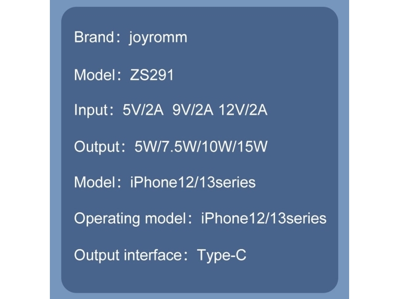 Joyroom magneettinen autoteline JR-ZS291 induktiivisella laturilla (musta)