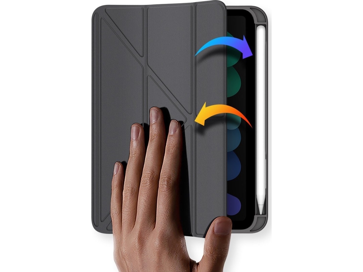 Dux Ducis Dux Ducis Magi Tablet Case Til Ipad Mini 2021 Smart Cover Med Stativ Og Plads Til Apple Pencil Grå