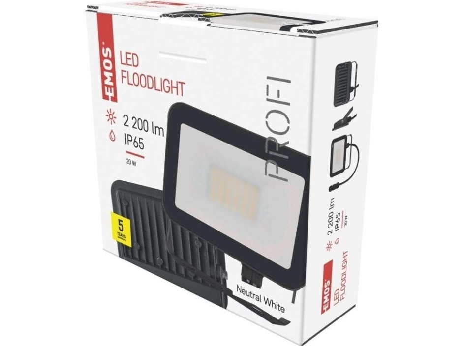 Emos LED projektør Profi ZS2622 20W 2200lm 4000K IP65 sort