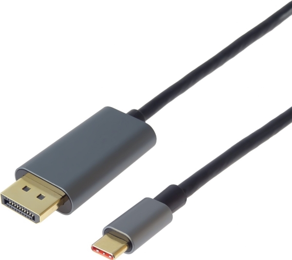 Premiumcord Usb-C Auf Displayport Kabel 2 M Schwarz (Ku31dp09)