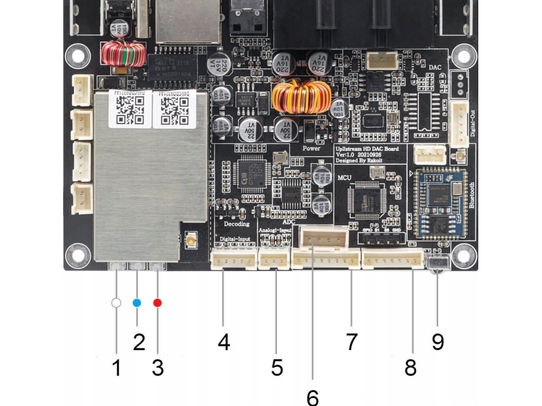 Arylic Up2stream Hd Dac – Airplay 2 High-Res Wireless Aptx Hd Streaming-Board (Ohne Amp)