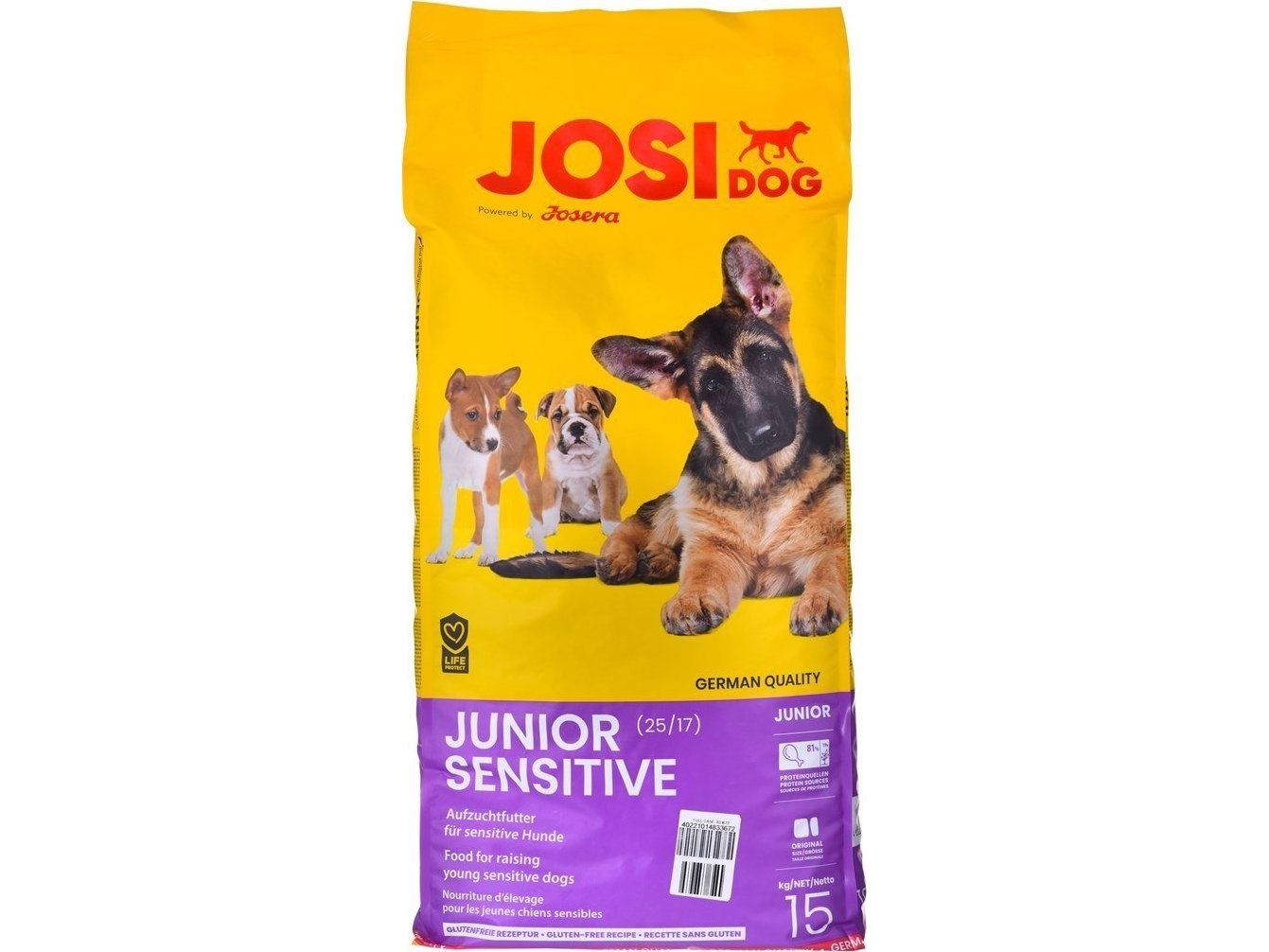 Josera Josidog Junior Sensitive Alleinfuttermittel Für Empfindliche Junghunde Ab 8 Wochen, 15 Kg