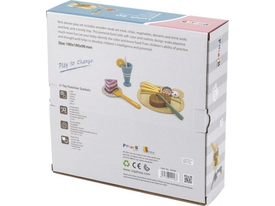 „Viga Polarb“ medinės vakarienės rinkinys pjovimui