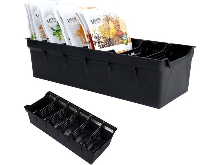 Vilde Prieskonių Dėžutė Organizatorius Juoda 30X13x8 Cm