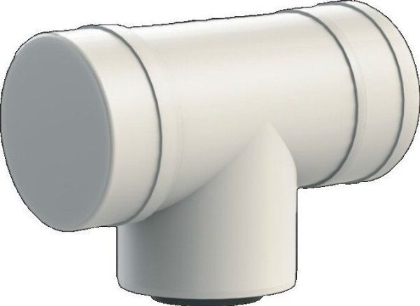 Almeva LIK Vändbar tee DN60/100 | VVS Artiklar - Uppvärmning - Tillbehör | GameStuff