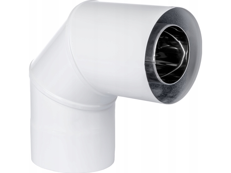 Spiroflex 60/100 Double-Walled 90 ° Elbow White