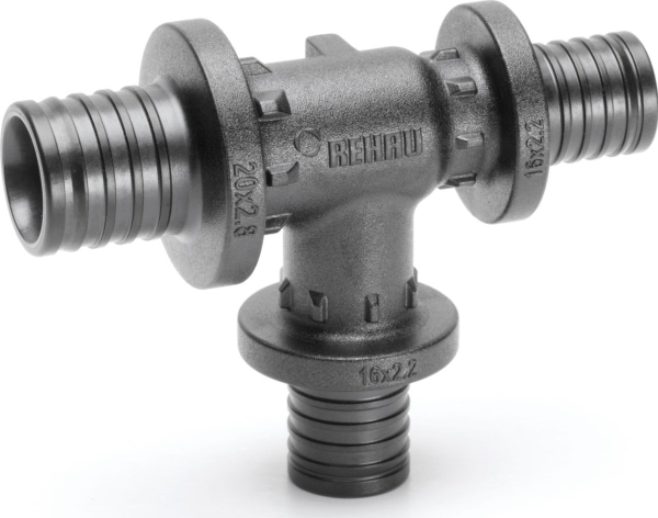 Rehau Tee Rød Px - 25-16-20 Rautitan - Ppsu