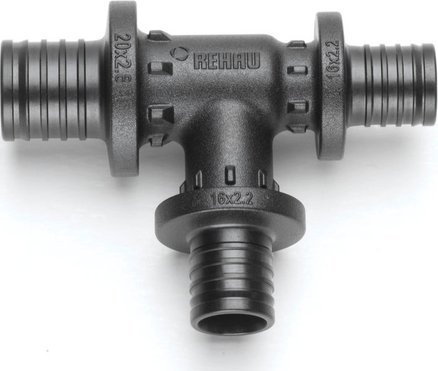 Rehau T-Stykke Rød Px - 25-16-16 Rautitan - Ppsu