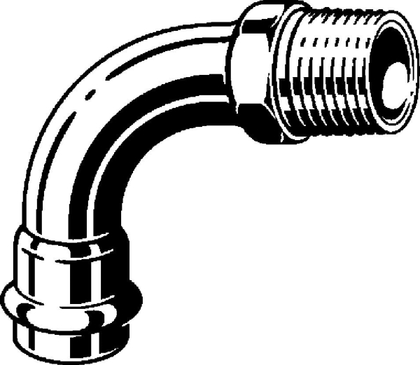 VIEGA Prestabo böjning 1 x28 mm90 grader av olegerat stålHylsa / nippel, SC-kontur | VVS Artiklar - Rör & Kopplingar - Tryckrör och rördelar | GameStuff