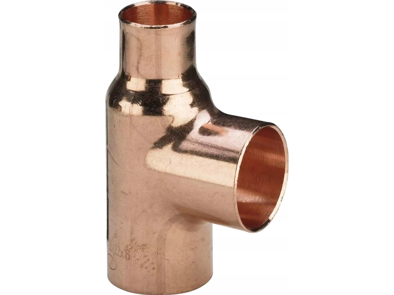 Viega T-stykke 22 x 22 x 15 mm kobber | VVS Artiklar - Badrum - Tillbehör för toalett | GameStuff