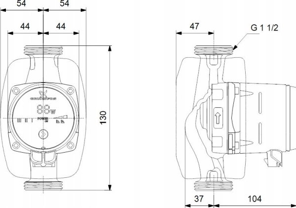 Grundfos Central heating circulation pump -ALPHA1 25-40 N 180 1x230V 50Hz 6HDH | Trädgården - Bevattning av trädgårdar - Dränkbara pumpar | GameStuff
