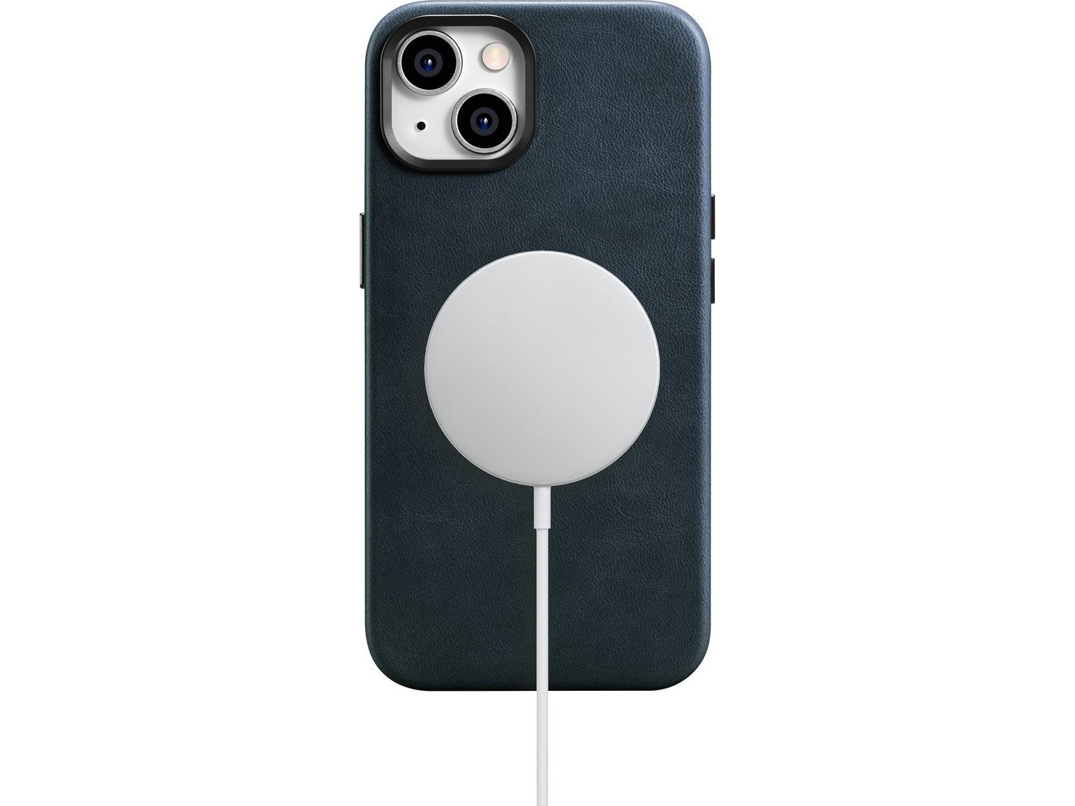Icarer Icarer Oil Wax Premium Leather Case Iphone 14 Plus Magnetisk Etui Med Magsafe Mørkeblå (Wmi14220703-Bu)