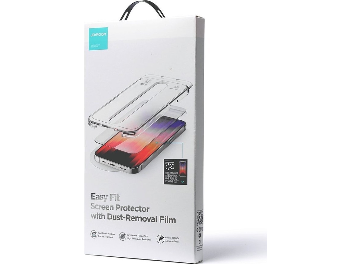 Joyroom Joyroom Easy Fit Fuldskærms Hærdet Glas Med Monteringsramme Til Iphone 14 Plus (6,7") (Jr-Dh11)