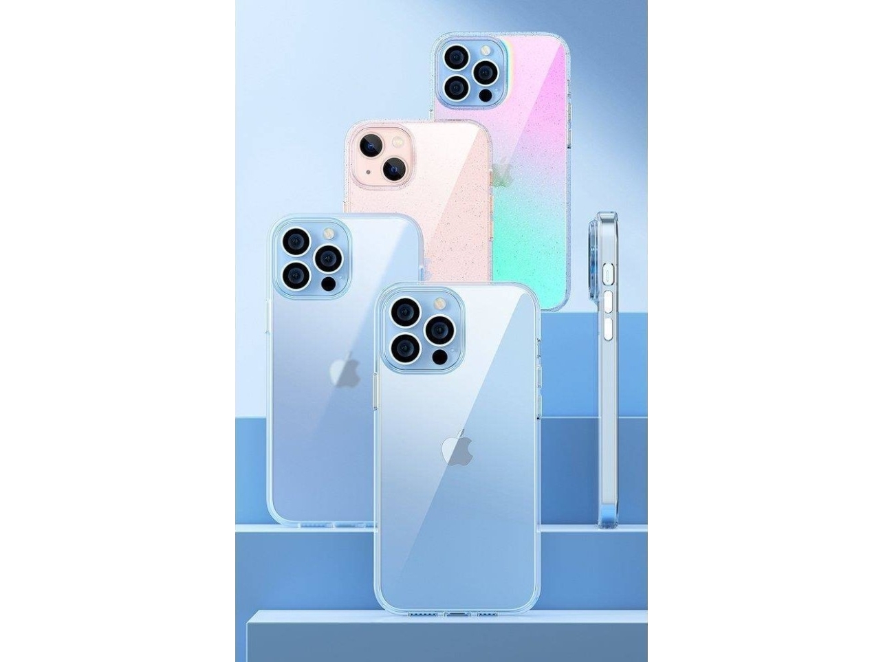 Kingxbar Elegant Series Iphone 13 Pro Cover Cover Bagside Gennemsigtig
