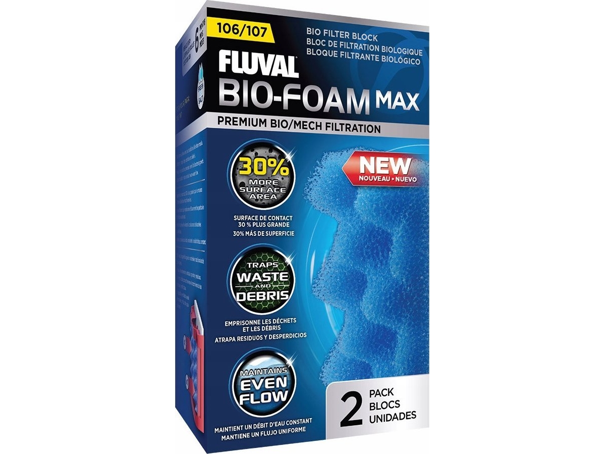 Fluval Bio Foam filterindsats Fluval107 (MAX) 2 stk.