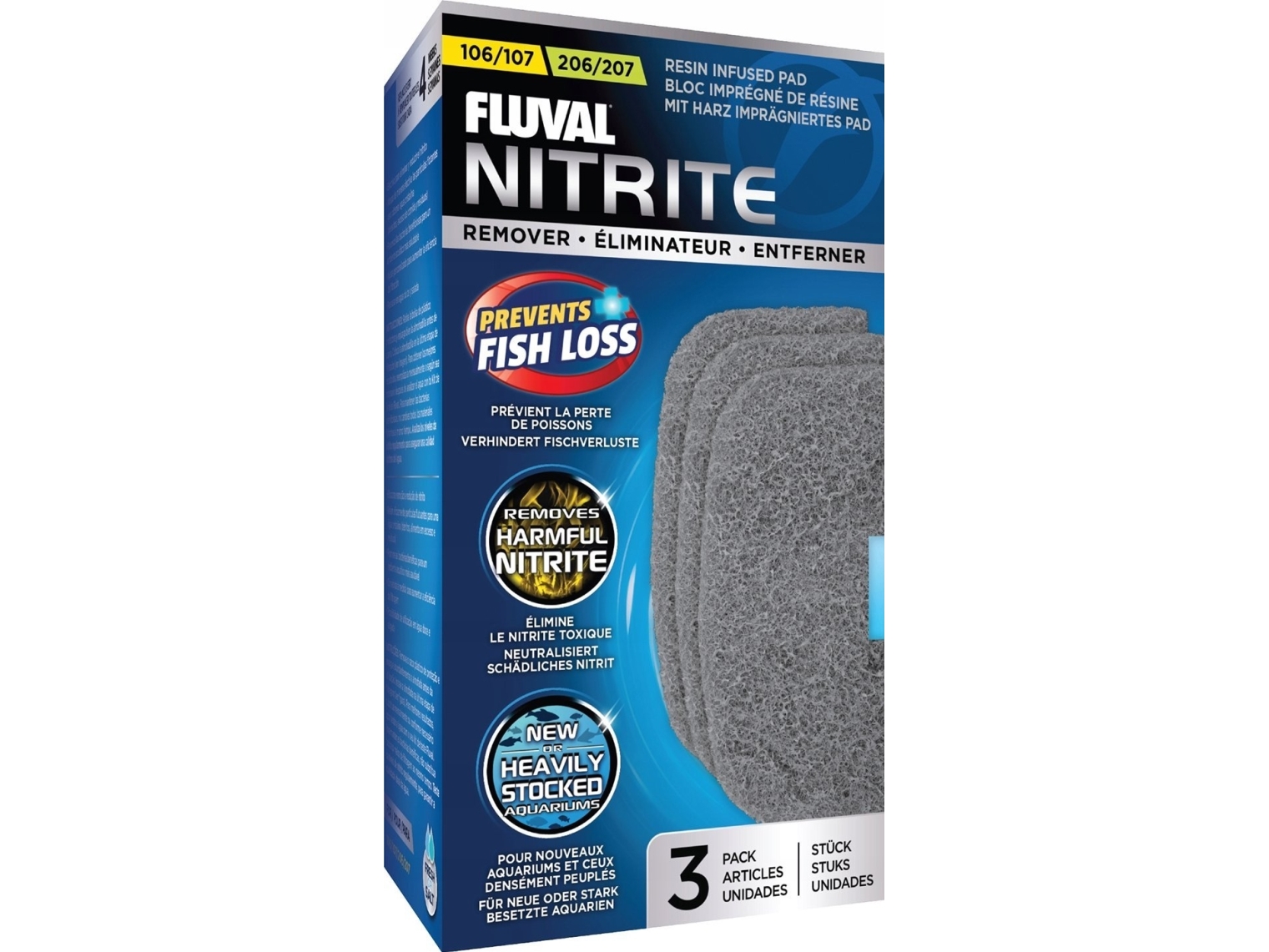Fluval Nitratreducerande patron 107/207 Nitritborttagare, 3st/op. | Sällskapsdjur - Hund - Andra tillbehör | GameStuff