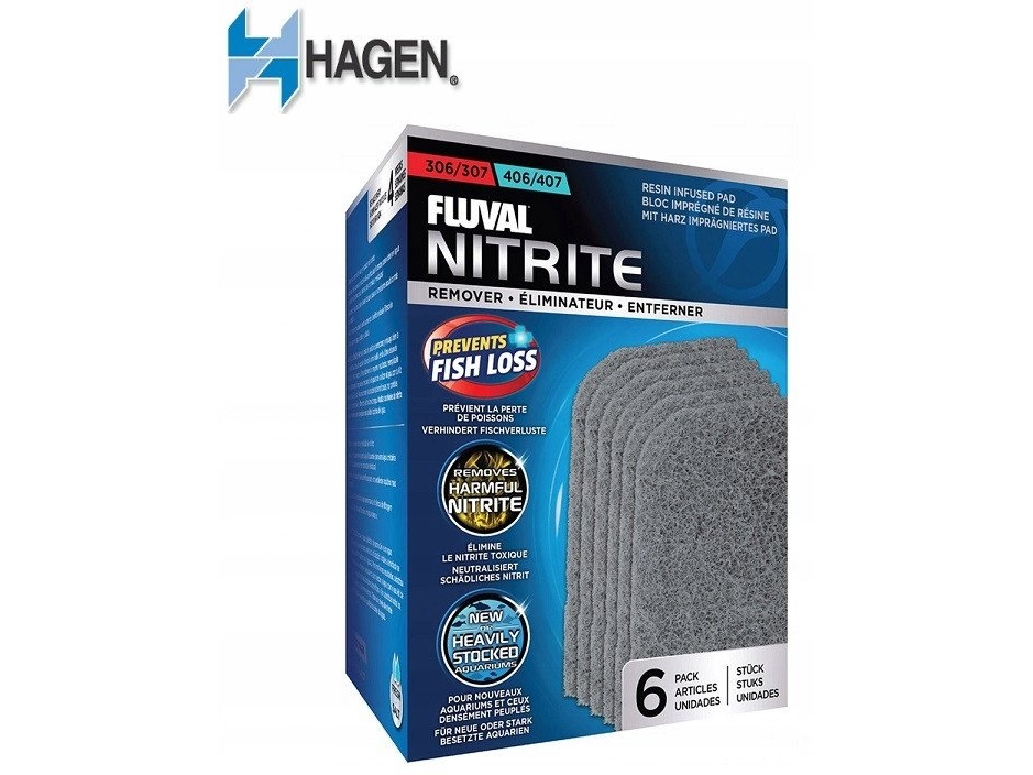 Fluval Nitraattia vähentävä patruuna 307/407 Nitriitin poisto, 6kpl/pop.