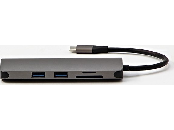 All New Docking Station/Replicator All New, Usb 3.1 Type-C, Hdmi, Rj45, Microsd, Usb C (Pd), 2X Usb3.0, Gray