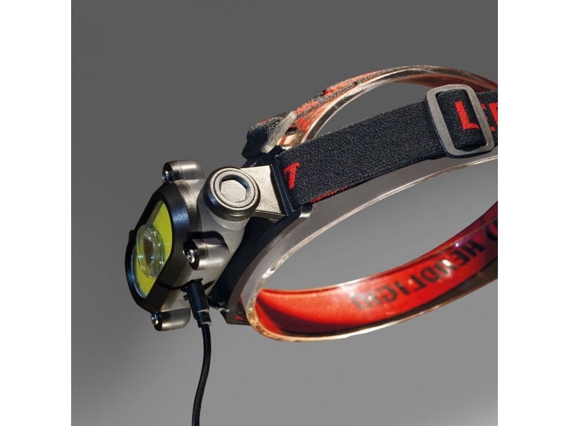 Tiross Led Žibintuvėlis Ant Galvos Įkraunamas Xpe 120Lm + Cob 200Lm, 18650 1200Mah