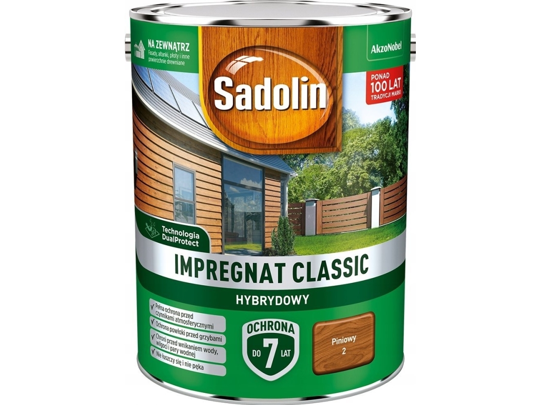 Sadolin SADOLIN IMPREGNAT CLASSIC hybrid 7 års træbeskyttelse, 2,5 L (pinio)