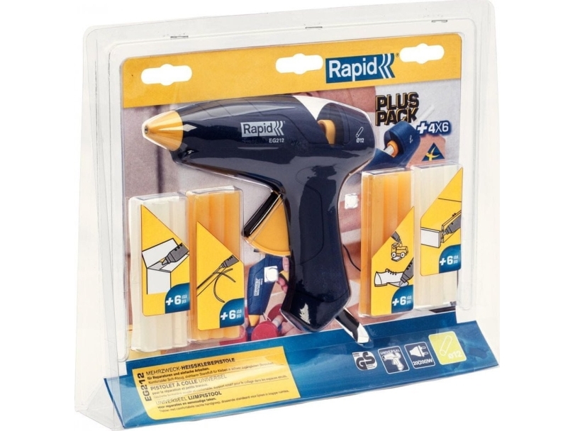 Rapid kleju do pistol PISTOLET KLEJOWY EG212+4 TYPY KLEJU 11-12MM