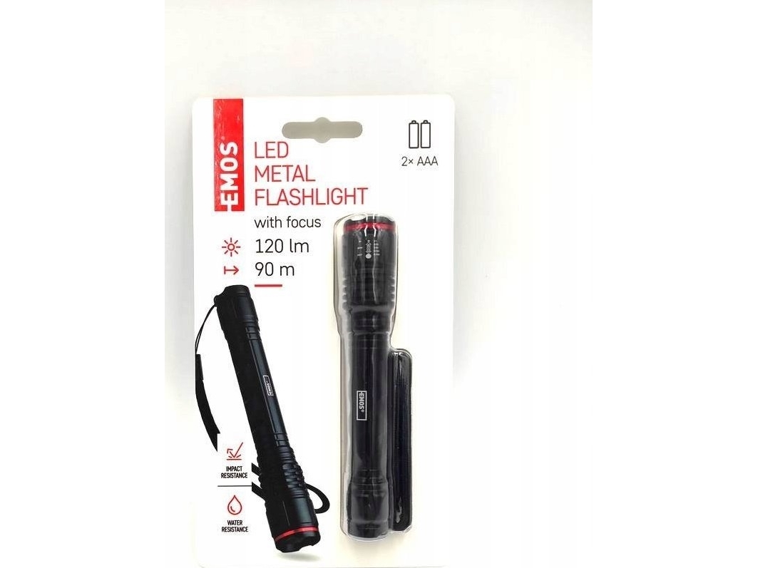 Emos metallficklampa LED 120 lm - 2xAAA | Belysning - Annan belysning - Ficklampa | GameStuff