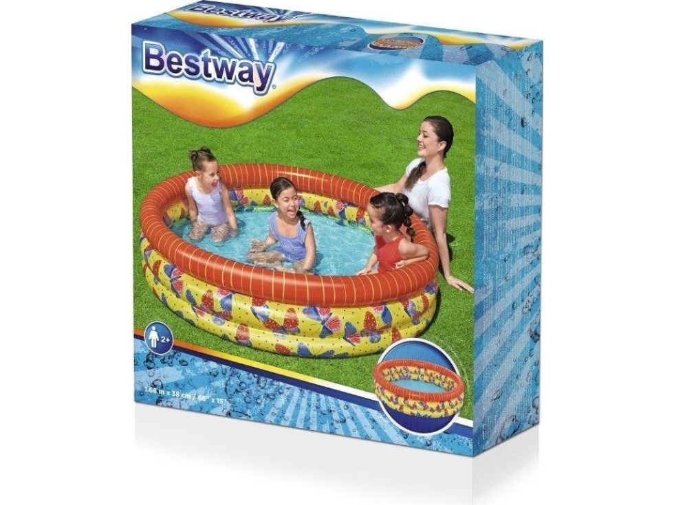Bestway Bestway 51202 Uppblåsbar fjärilspool 1,68 m x 38 cm | Trädgården - Pools & Vatten spel - Pools & bassäng | GameStuff