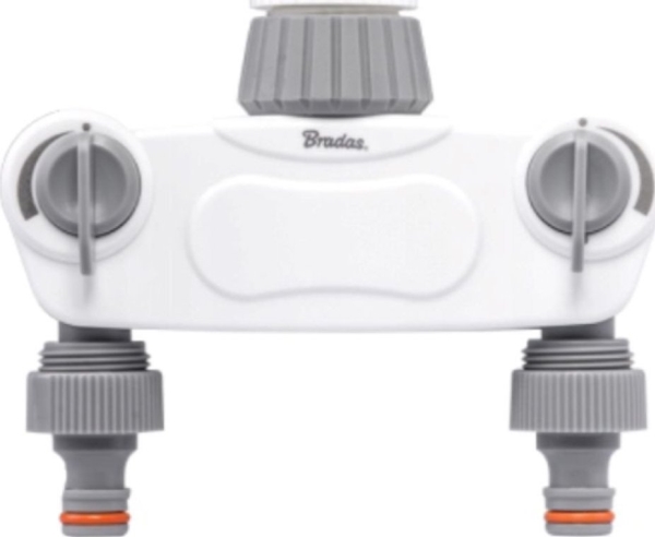 Bradas Fordelerske 2-Vejs Gw 1"-3/4" Solid Z Ventiler / White Line