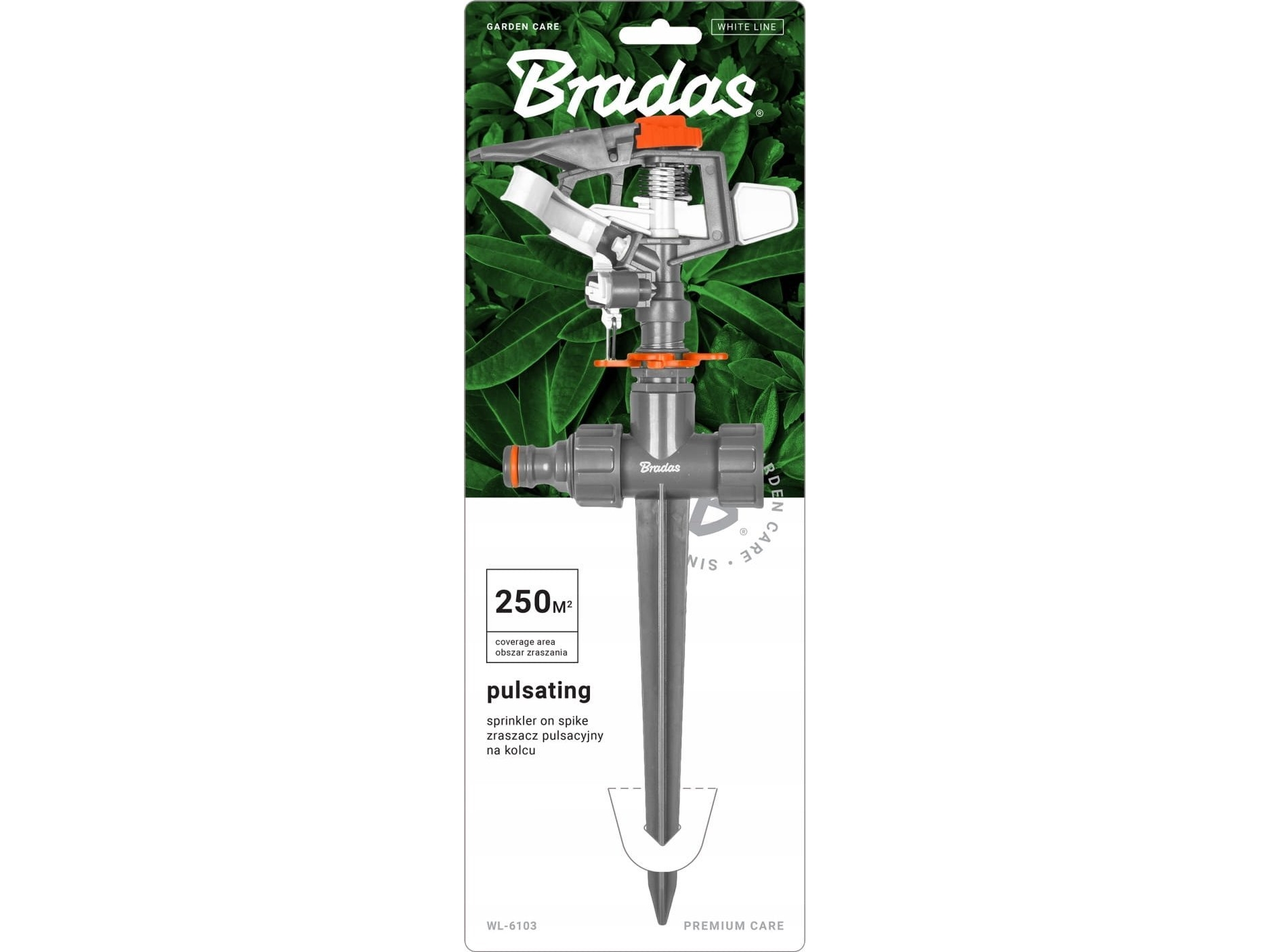 BRADAS pulserande sprinkler med stift, blister / WHITE LINE | Utomhus - Camping - Övrig utrustning | GameStuff