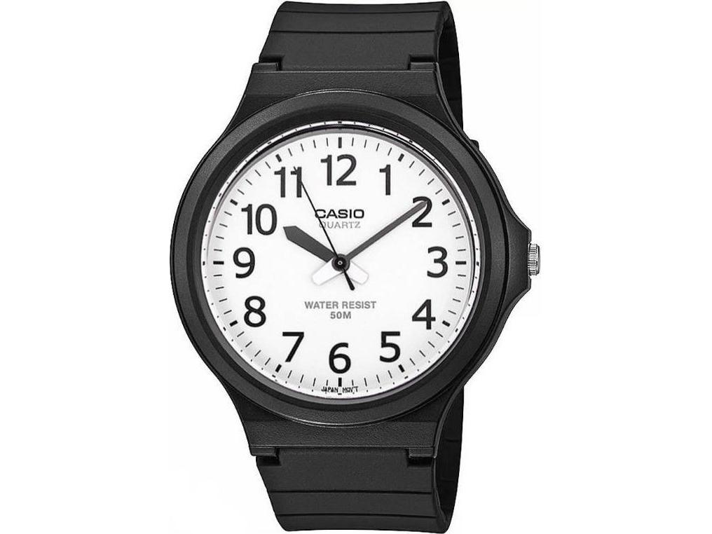 Casio Collection unisex armbåndsur - hvid/sort, Ø 43,5 mm