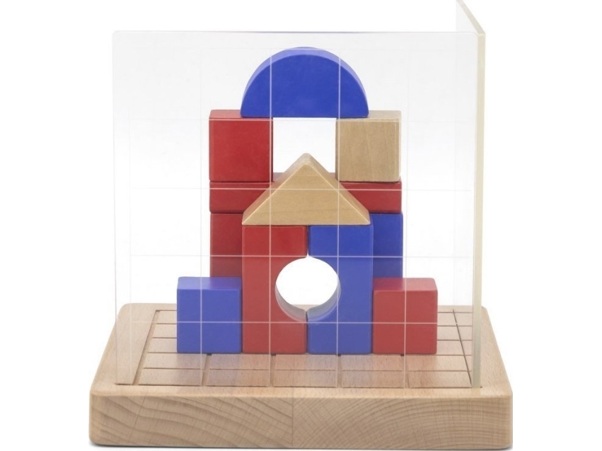Viga Mediniai Konstravimo Blokai 3D Montessori