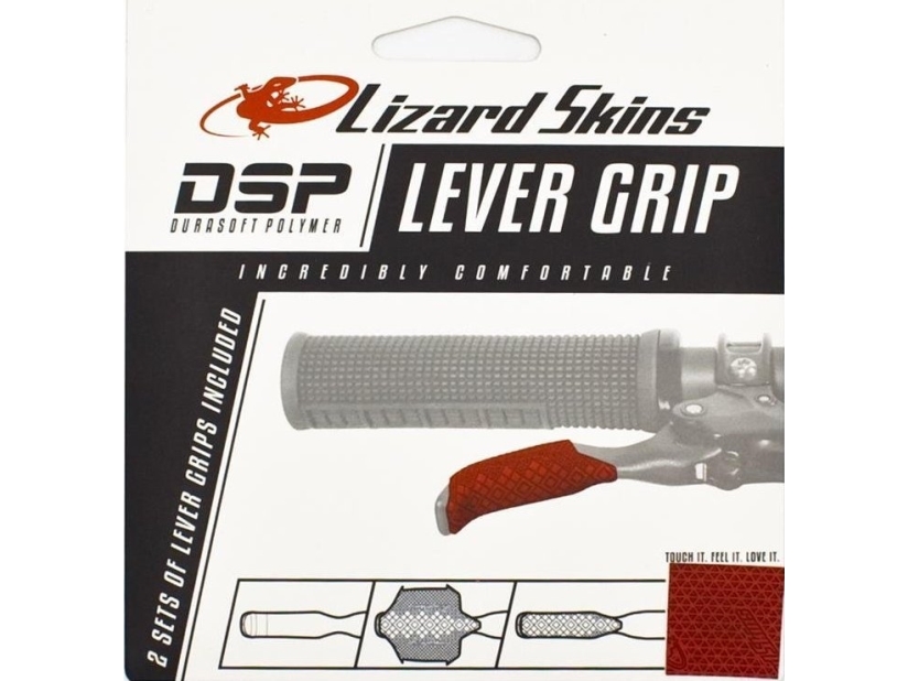 Lizard Skins LIZARDSKINS DSP Lever Grip - Crimson Red 0.5 mm (2 y po 2 szt.) (NEW 2023) | Cykling - Cykelutrustning - Handtag och grepp | GameStuff