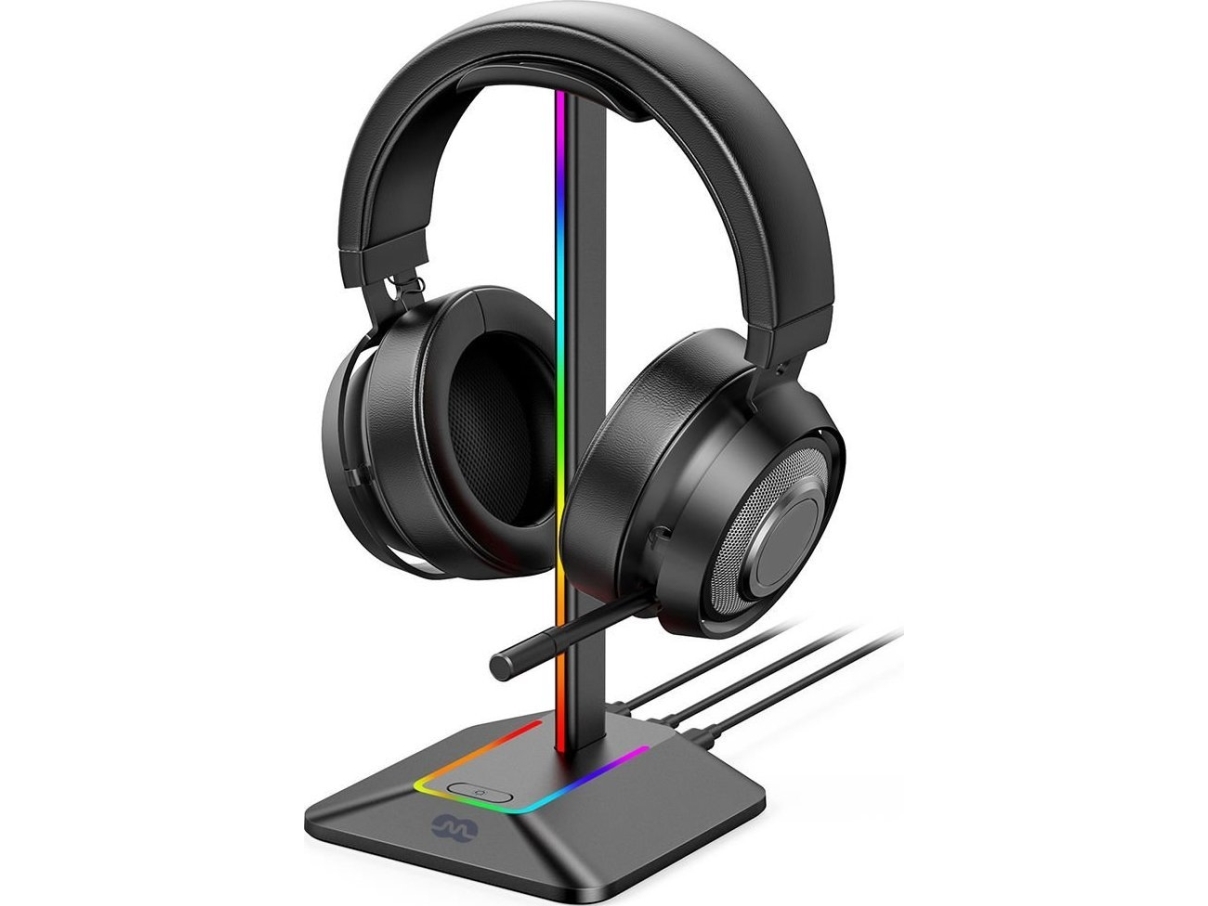 Mozos Mozos D12 Stojak Na Słuchawki Rgb Led Hub Usb