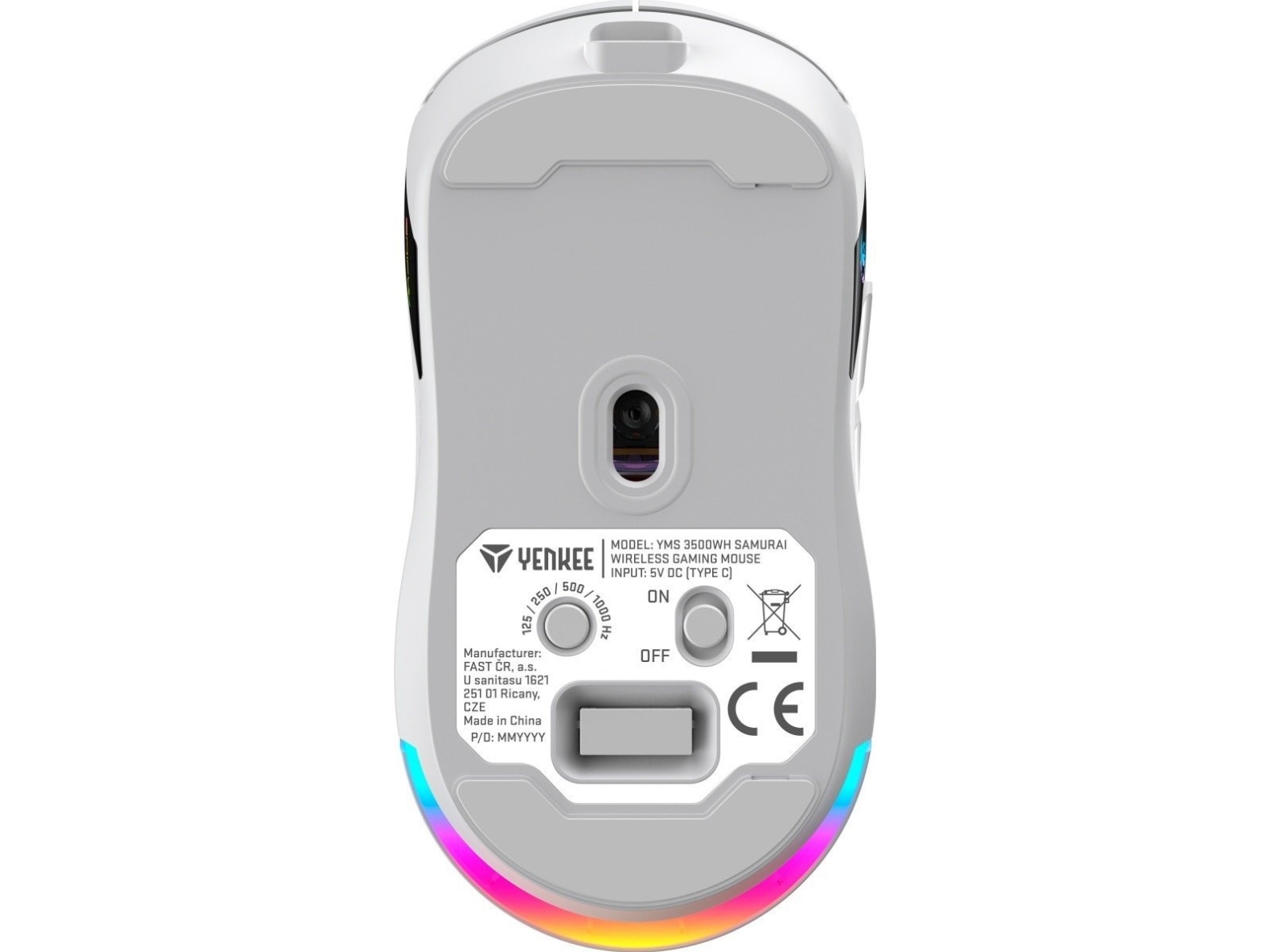 Yenkee Gaming Mouse Yms 3500Wh Samurai Dual Link Rechargeable