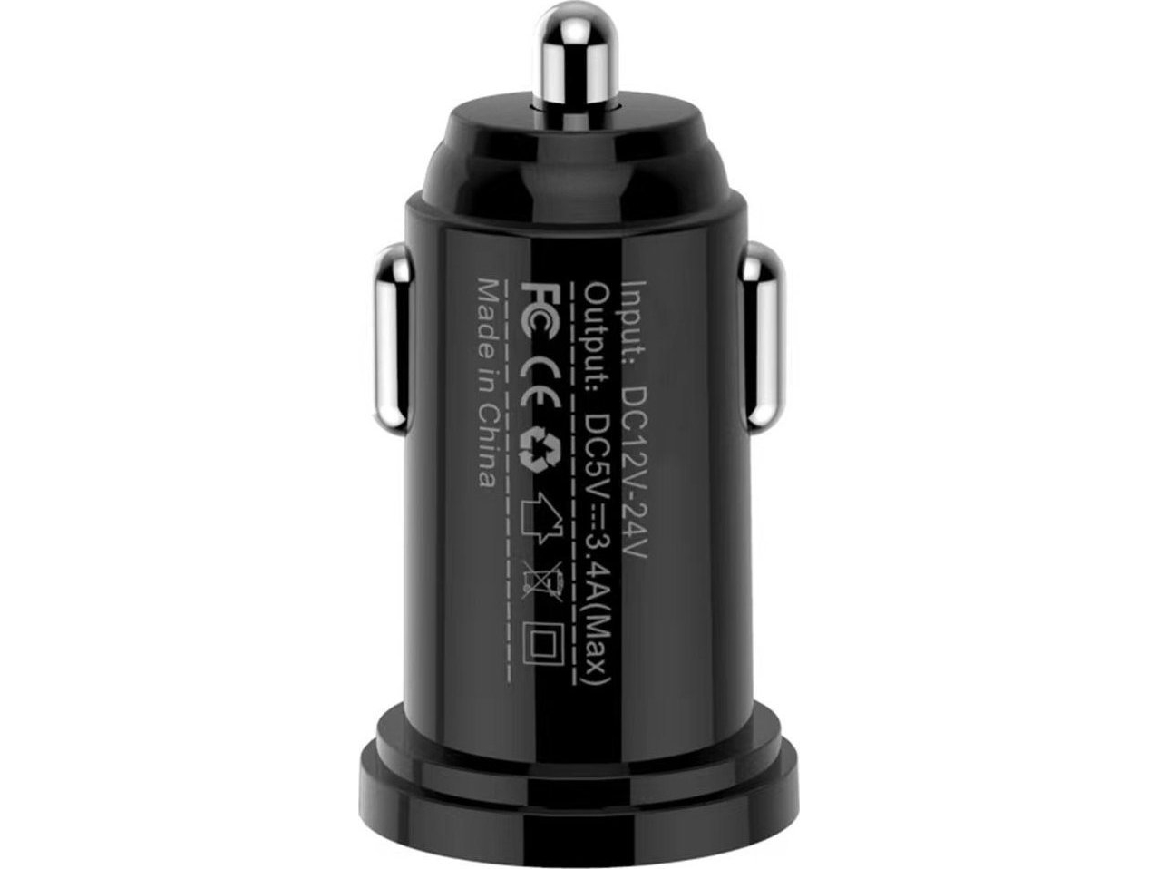 Techly Iusb2-Car5-A34, Automatisk, Cigartænder, 3,4 A, Sort