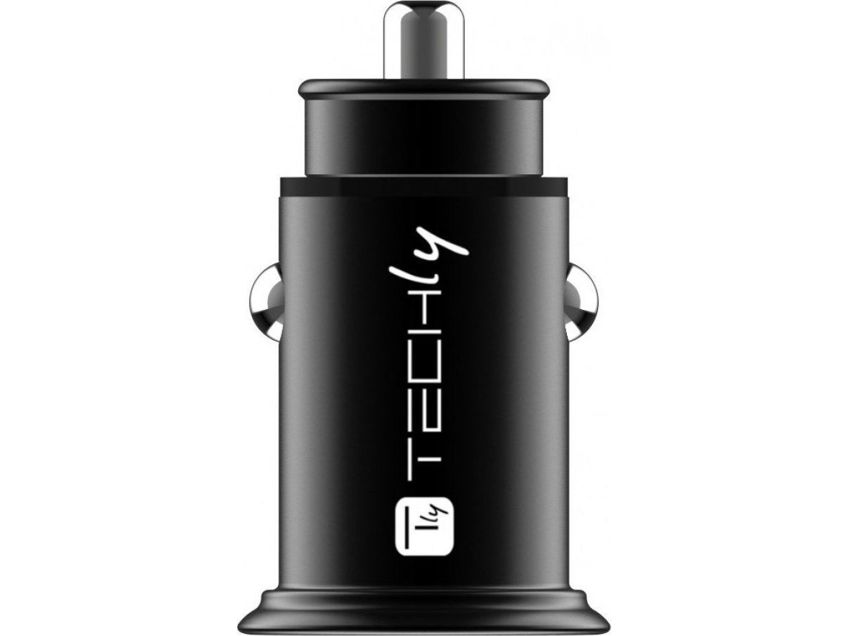 Techly Iusb2-Car5-Aa36w, Automatisk, Cigartænder, 3 A, Sort