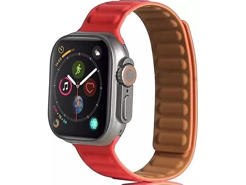 Beline Apple Watch-Rem Magnetisk 42/44/45/49Mm Rød /Rød