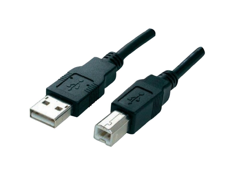 Manhattan 333382, 3 M, Usb A, Usb B, Usb 2.0, Hanstik/Hanstik, Sort