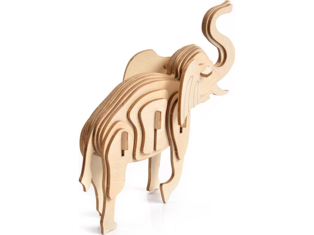 Little-Story Little Story Træmodel 3D-Puslespil - Elefant