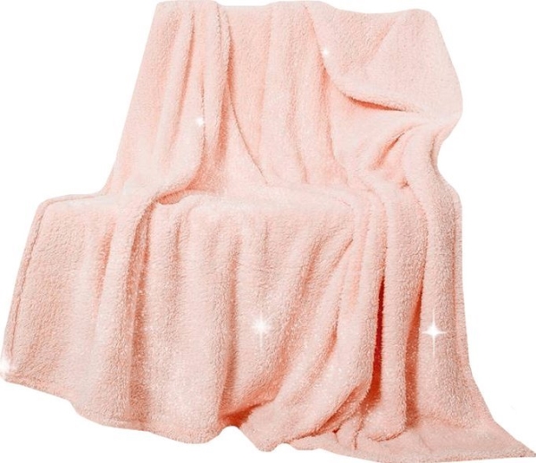 Multitex Fleece/Throw Tæppe 150 X 200 Mikrofiber Plusz Med Glimmer Silver 01