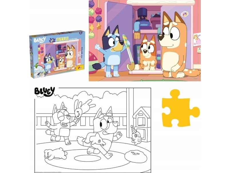 Double-Sided Floor Puzzle Plus 60El Bluey 99573 Lisciani