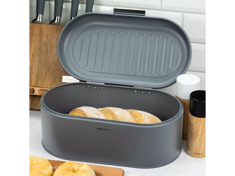 KINGHOFF KINGHOFF - Brødbakke i stål - brødkasse - sølv - KH-1712