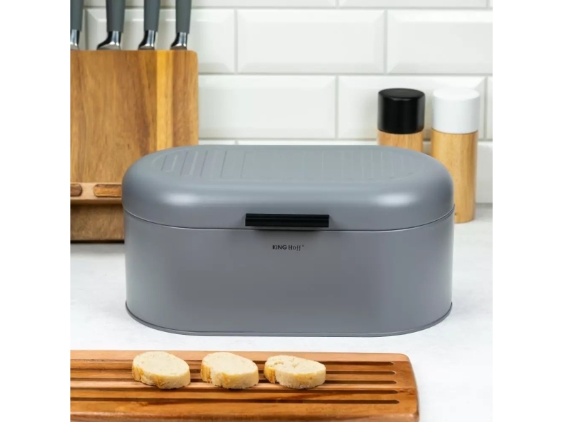 KINGHOFF KINGHOFF - Brødbakke i stål - brødkasse - sølv - KH-1712