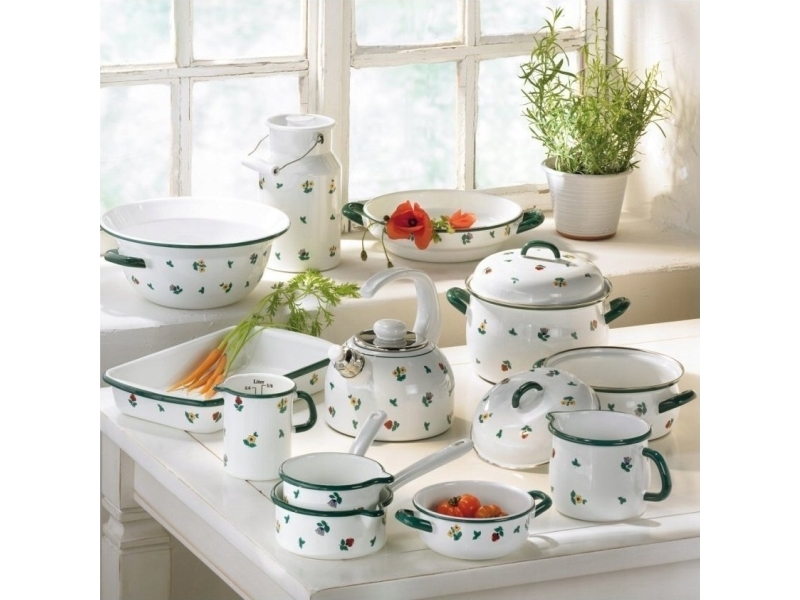 RIESS - Kasserolle 0,75l 14cm GMUNDNER spredte blomster