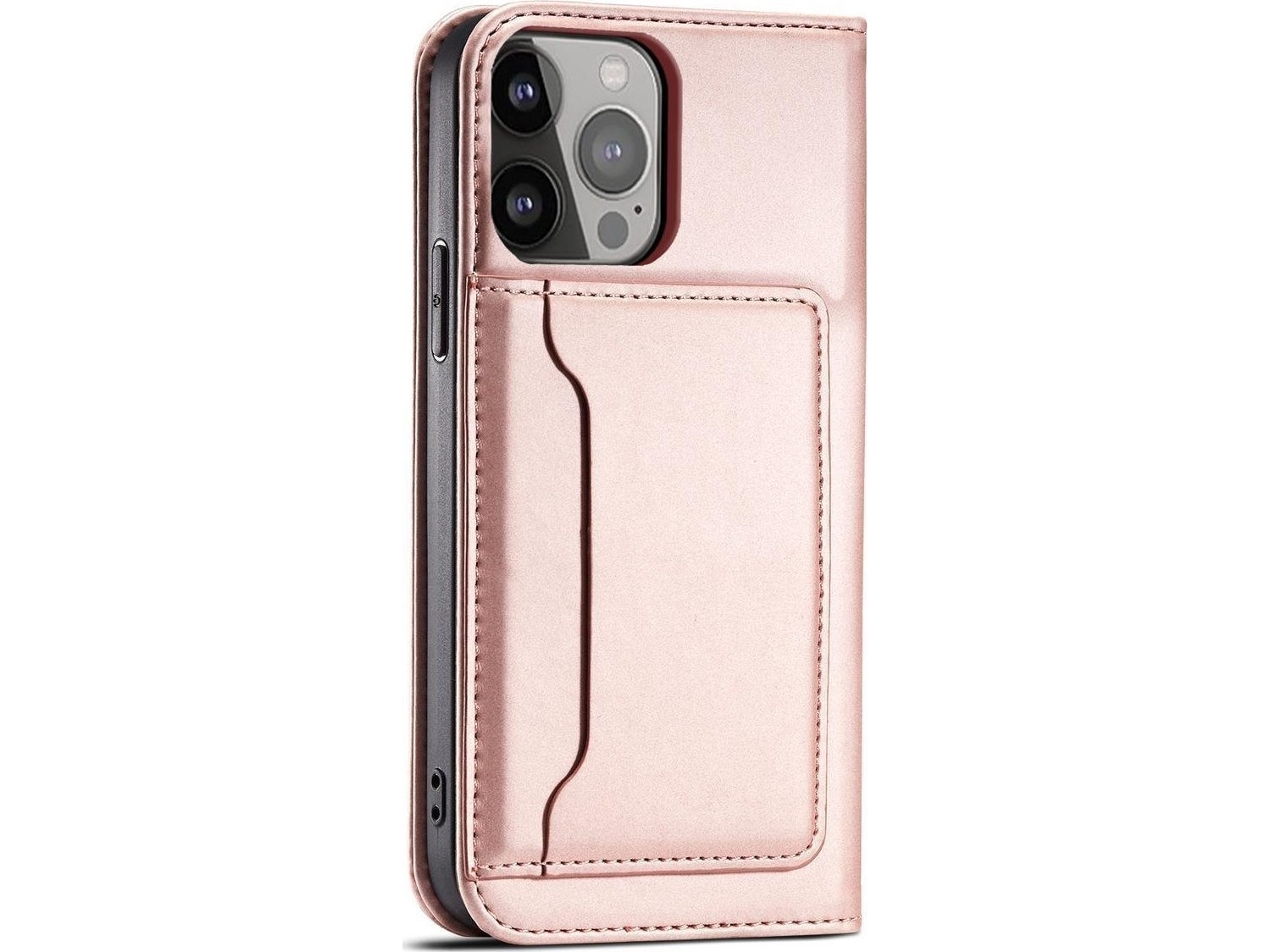 Hurtel Magnet Card Case Samsung Galaxy S23 Flip Cover Wallet Stand Pink