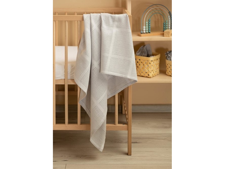 Sensillo Openwork Blanket Lulu Light Gray