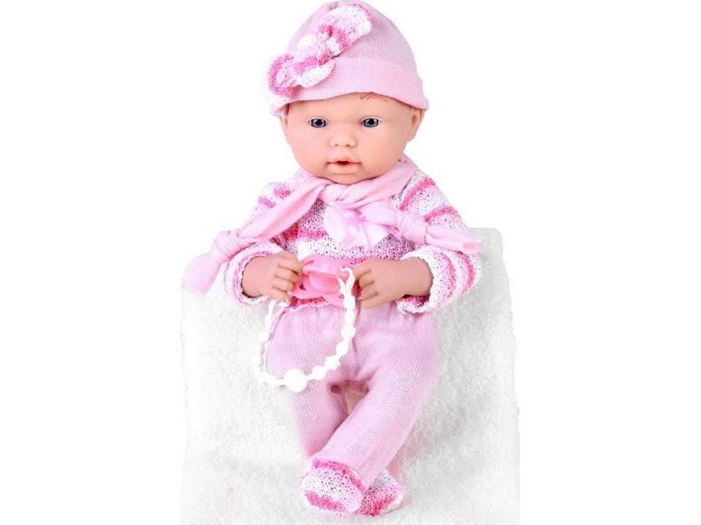 Jokomisiada dukke baby pige med sut i sæt ZA4353