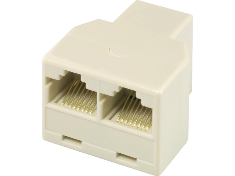 T-Moduladapter Rj45-Stik/2X-Stik, 1:1, Uskærmet (37526.1)