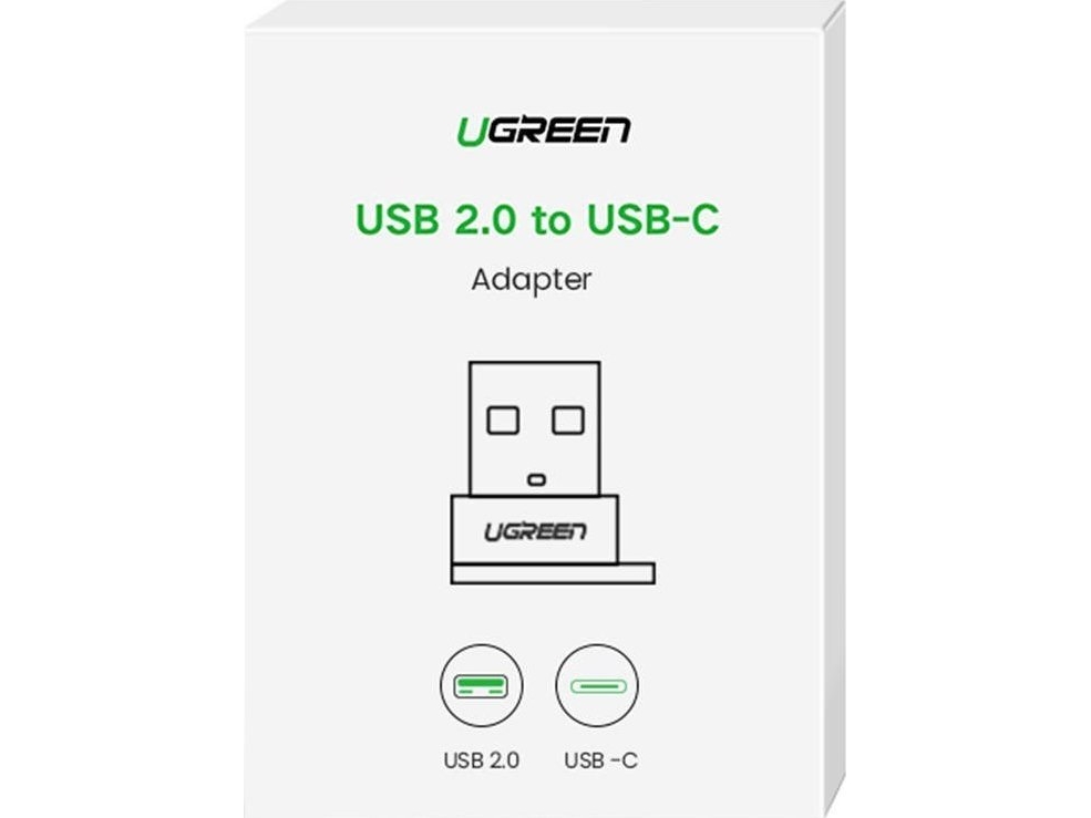 Ugreen USB-adapter USB-C till USB-A 2.0 (svart) | Datortillbehör - Kablar & adaptrar - USB-hubbar | GameStuff
