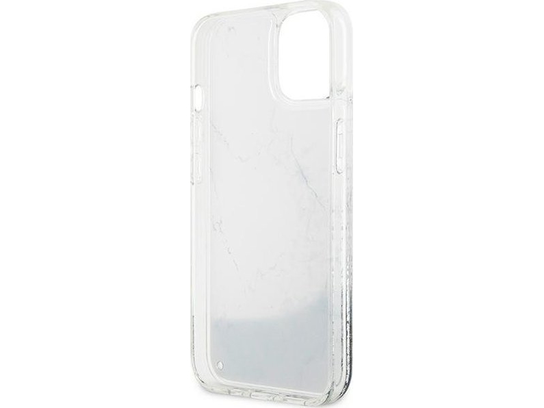 Apple Guess Telefono Dėklas Iphone 14 6,1 Guhcp14slcsgsgh Baltas Hard Telefono Dėklas Liquid Glitter Marble